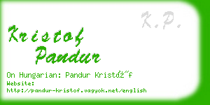kristof pandur business card